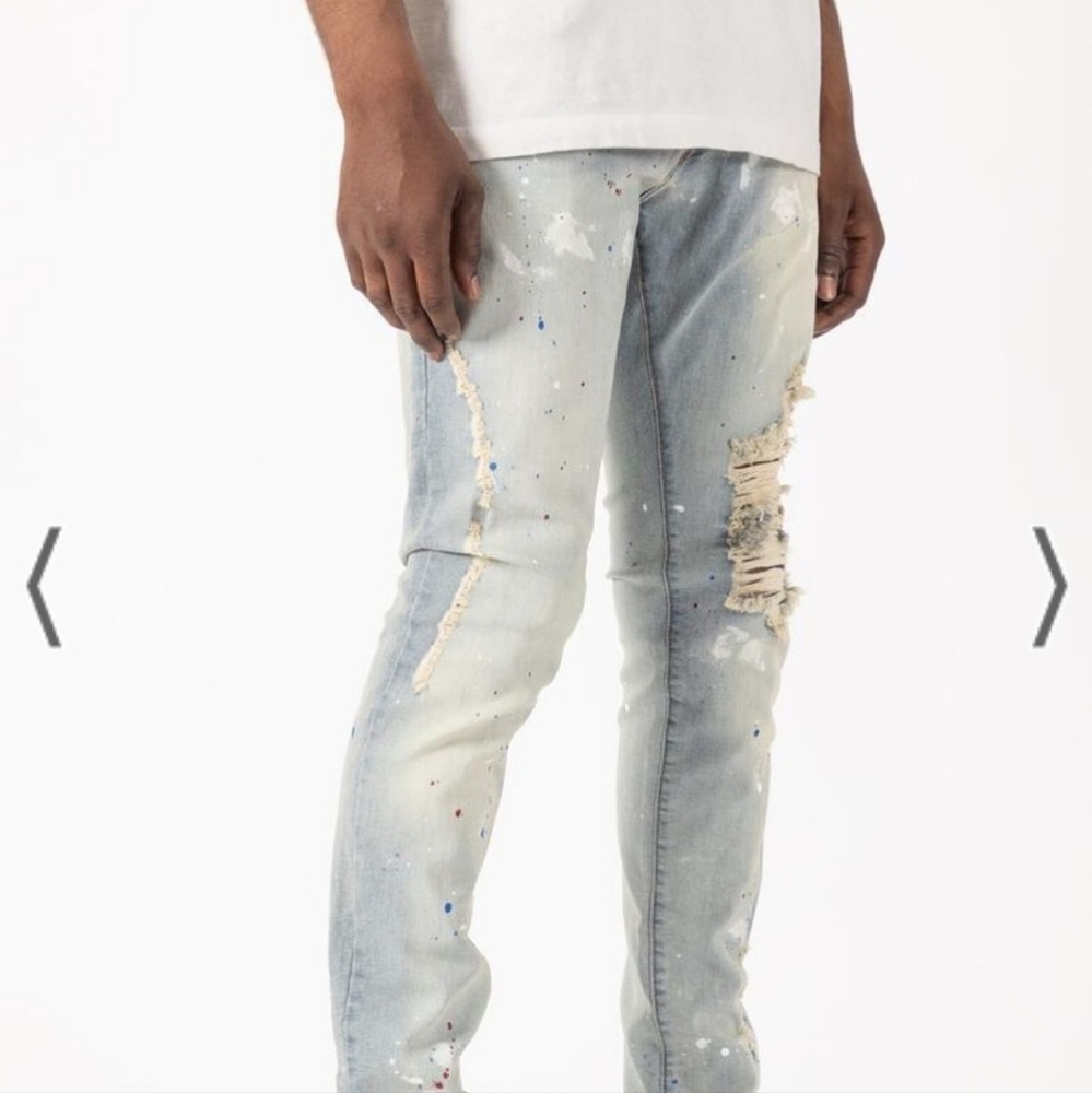 NWOT  Syndicate by Golden Denim The Tailored - 1810 Paint splattered jeans
